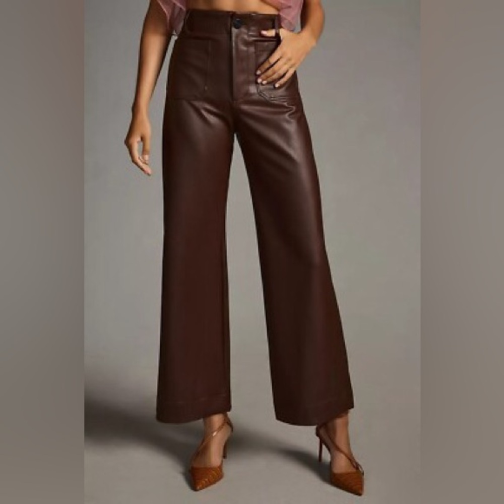 NWOT Maeve Colette Faux Leather Crop Pants